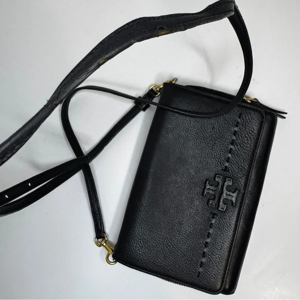 Tory Burch Black Crossbody Bag with Gold Accents - Picture 4 of 8
